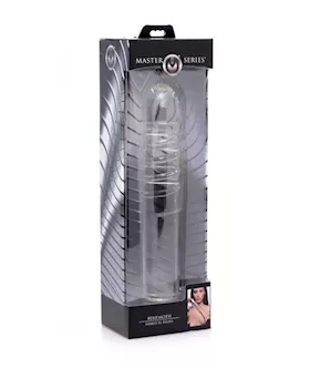 Behemoth Ribbed Xl Glass Dildo