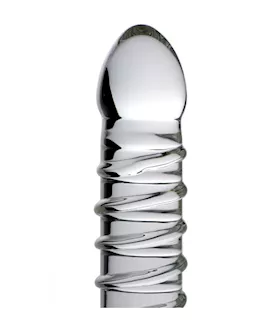 Behemoth Ribbed Xl Glass Dildo