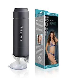 Penthouse Pet Cyberskin Hands-free Adjustable Dual Stroker - Misty Lovelace