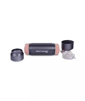 Penthouse Pet Cyberskin Hands-free Adjustable Dual Stroker - Uma Jolie