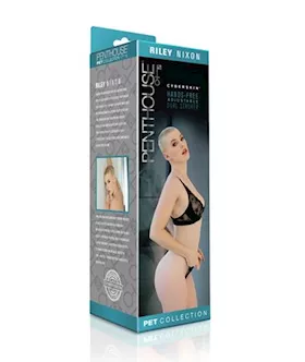 Penthouse Pet Cyberskin Hands-free Adjustable Dual Stroker - Riley Nixon