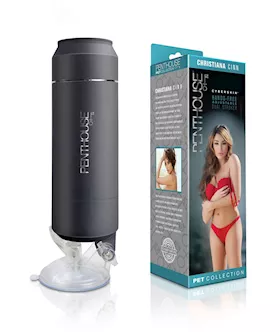 Penthouse Pet Cyberskin Hands-free Adjustable Dual Stroker - Christiana Cinn