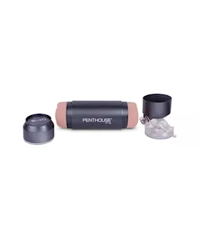 Penthouse Pet Cyberskin Hands-free Adjustable Dual Stroker - Christiana Cinn