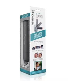 Penthouse Pet Cyberskin Hands-free Adjustable Dual Stroker - Christiana Cinn