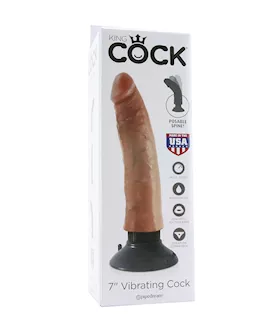 King Cock 7 Inch Vibrating Dildo