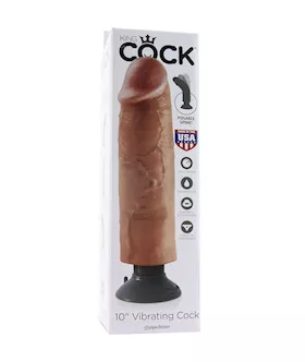 King Cock 10 Inch Vibrating Dildo