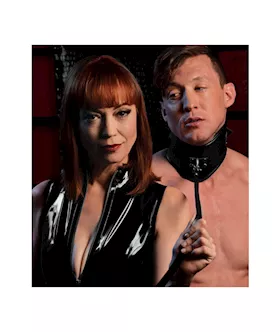 Leather Posture Collar With Leash