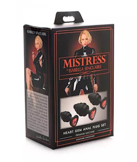 Heart Gem Silicone 3 Piece Anal Plug Set