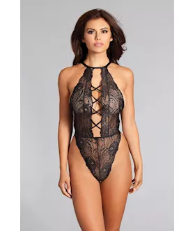 Sahara Tedd -french Cut Halter Neck Lace Teddy