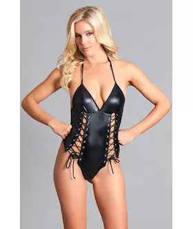 Martha Teddy - Wet Leather Look Teddy