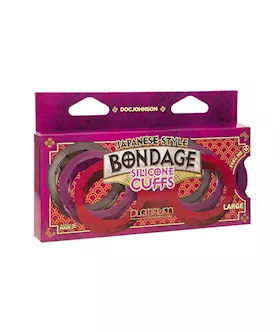 Japanese Style Silicone Bondage Cuffs - Large