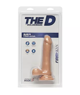 The D - Slim D Dildo With Balls