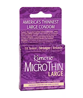 Kimono MicroThin Large Condoms 3 Pack