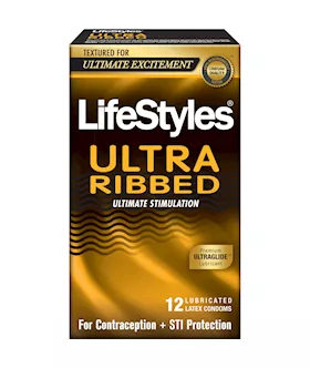 Lifestyles Ultra Ribbed Condoms 12 Pack