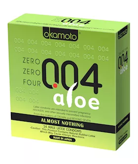 Okamoto 004 Aloe Condoms - 24 Pack