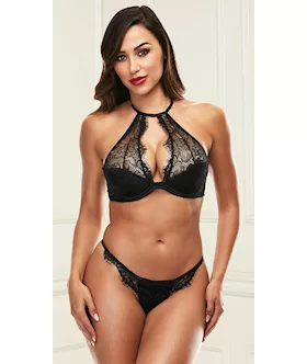 Sexy Lace Halter Set