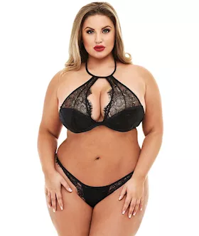 Sexy Lace Halter Set
