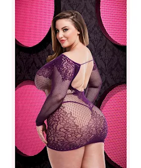 Long Sleeve Lace Mini Dress
