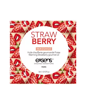 Warming Gourmet Massage Oil Sachet - Strawberry