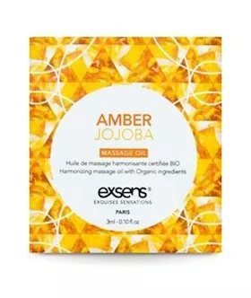 Organic Massage Oil With Stones Sachet -  Amber Jojoba
