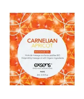 Organic Massage Oil With Stones Sachet - Carnelian Apricot