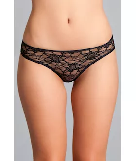 Lace And Strap Floral Panty - Xl