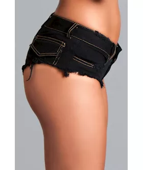 Low Waist Cut Off Denim Booty Shorts