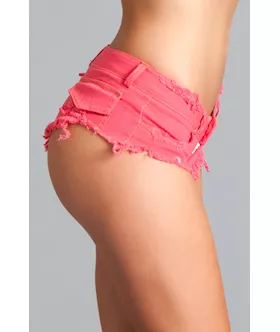 Low Waist Cut Off Denim Booty Shorts