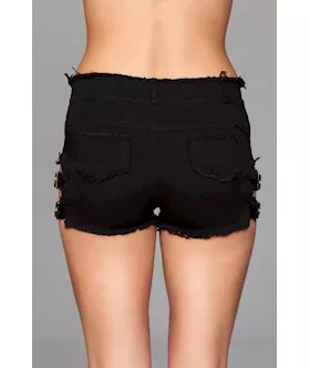 Buckled Down Denim Shorts - L