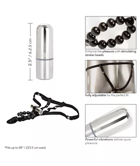 Rechargeable Lover's Cheeky Panty With Stroker Beads