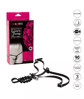 Rechargeable Silicone Lover's Thong With Pleasure Beads