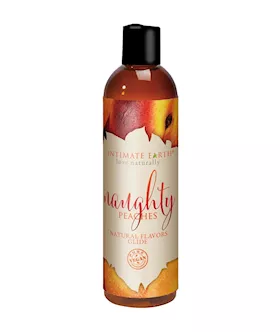 Intimate Earth Natural Flavours Glide  Naughty Peaches