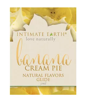 Intimate Earth Natural Flavours Glide Foil  Banana Cream Pie