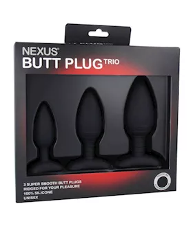 Butt Plug Trio 3 Solid Silicone Butt Plugs 