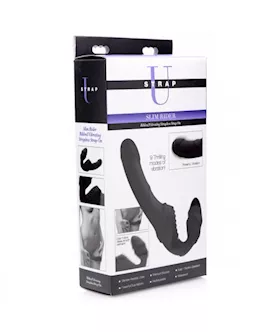 Slim Rider Strapless Vibrating Silicone Strap On