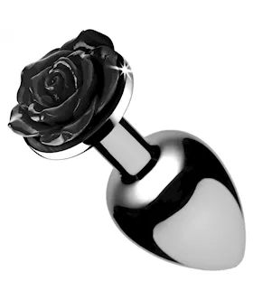 Black Rose Butt Plug  Medium