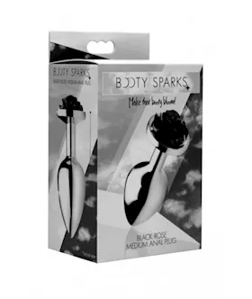 Black Rose Butt Plug - Medium