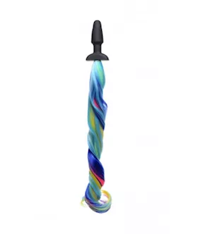 Rainbow Pony Tail Anal Butt Plug