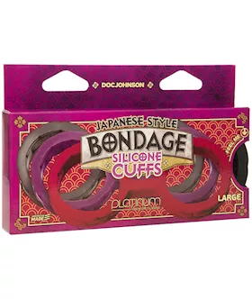 Japanese Bondage Silicone Cuffs - Large 