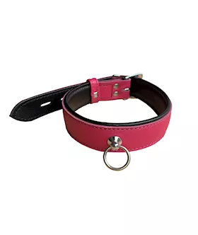 Bound X Leather Neck Collar With Ring Attachment