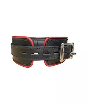 Bound X Wide Leather Cuff And Collar Set