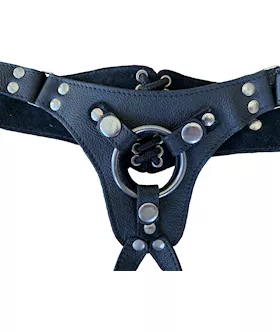 Bound X Adjustable Leather Strap On Harness