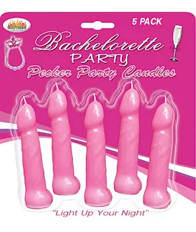 Bachelorette Party Pecker Candles - 5 Pack