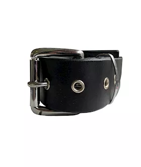 Bound X Adjustable Leather Strap Cuff 