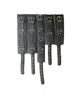 Bound X 5 Piece Glossy Leather Cuff And Collar Set