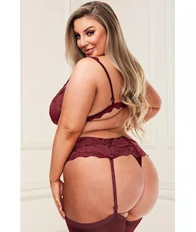 3 Piece Show Me Bra Garter G-string Set