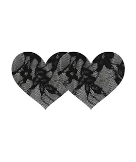 Black Lace Heart Pasties