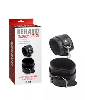 Obey Me Leather Handcuffs
