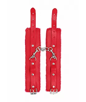Ouch! Plush Leather Hand Cuffs 