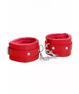 Ouch! Plush Leather Ankle Cuffs 